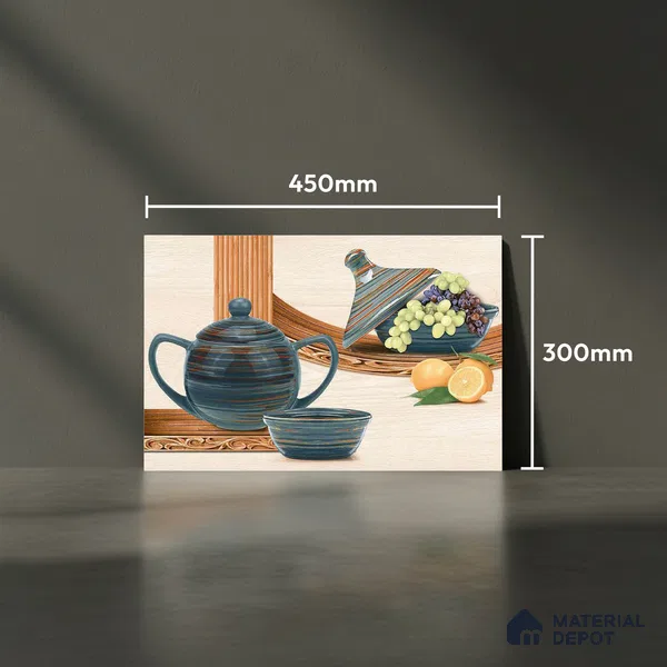 TL 01769 B KT 1 Kettle Cream 18 x 12 inch Glossy Finish Ceramic Wall Tile - 7 mm