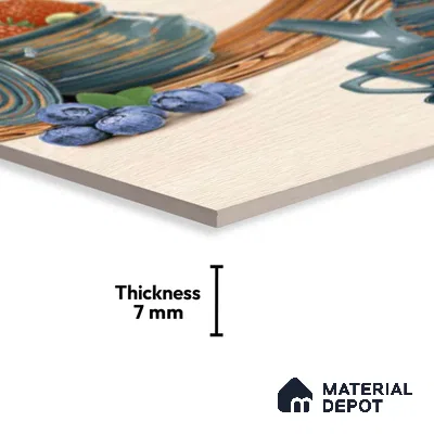 TL 01769 C KT 2 Kettle Cream 18 x 12 inch Glossy Finish Ceramic Wall Tile - 7 mm
