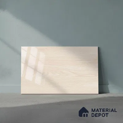 Wooden Wall Tile TL 01769 A Plain Cream 18 x 12 inch Glossy Finish Ceramic Tile - 7 mm
