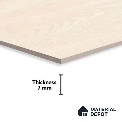 Wooden Wall Tile TL 01769 A Plain Cream 18 x 12 inch Glossy Finish Ceramic Tile - 7 mm