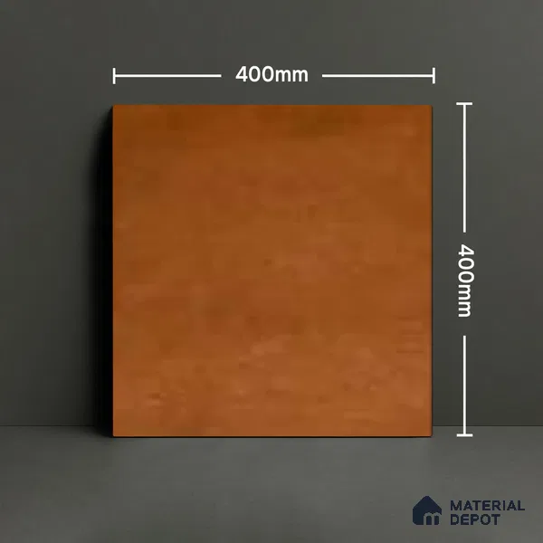 Stone Floor Tile TL 05343 B Strada Caramel Brown 16 inch x 16 inch Vitrified Punch Matte Finish - 12 mm | Suitable for Parking, Balcony, Courtyard, Patio, Terrace | Pattern Alignment May Vary | 2-3 mm Spacer is Mandatory