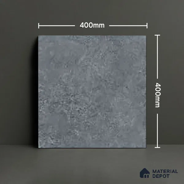 Stone Floor Tile TL 05344 Strada Garnier Gris 16 inch x 16 inch Vitrified Plain Matte Finish - 12 mm | Suitable for Parking, Balcony, Courtyard, Patio, Terrace | Pattern Alignment May Vary | 2-3 mm Spacer is Mandatory (Sample)