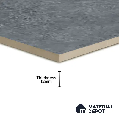 Stone Floor Tile TL 05344 Strada Garnier Gris 16 inch x 16 inch Vitrified Plain Matte Finish - 12 mm | Suitable for Parking, Balcony, Courtyard, Patio, Terrace | Pattern Alignment May Vary | 2-3 mm Spacer is Mandatory (Sample)
