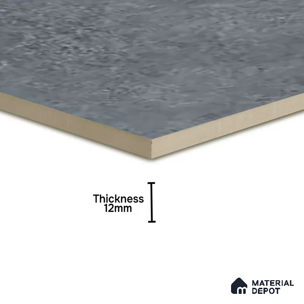Stone Floor Tile TL 05344 Strada Garnier Gris 16 inch x 16 inch Vitrified Plain Matte Finish - 12 mm | Suitable for Parking, Balcony, Courtyard, Patio, Terrace | Pattern Alignment May Vary | 2-3 mm Spacer is Mandatory (Sample)