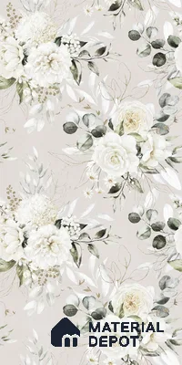 Floral Wall Tile TL 10572 B Pastel Crema Decor 4 ft x 2 ft Carving Matte Finish Vitrified Tile - 9 mm | 1 Random Face | Suitable For Living Room, Bedroom, Bathroom