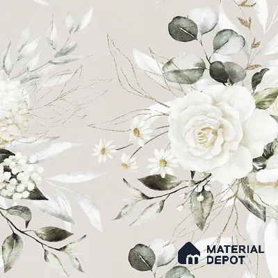 Floral Wall Tile TL 10572 B Pastel Crema Decor 4 ft x 2 ft Carving Matte Finish Vitrified Tile - 9 mm | 1 Random Face | Suitable For Living Room, Bedroom, Bathroom