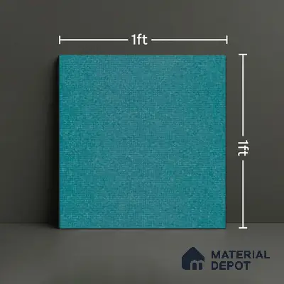 Stone Floor & Wall Tile TL 05446 E Jewel Aqua Teal 1 ft x 1 ft Ceramic Matte Finish - 7.5 mm | Suitable for Bathroom, Terrace & Balcony