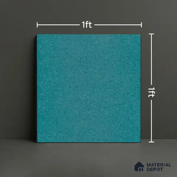 Stone Floor & Wall Tile TL 05446 E Jewel Aqua Teal 1 ft x 1 ft Ceramic Matte Finish - 7.5 mm | Suitable for Bathroom, Terrace & Balcony