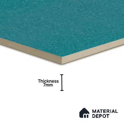 Stone Floor & Wall Tile TL 05446 E Jewel Aqua Teal 1 ft x 1 ft Ceramic Matte Finish - 7.5 mm | Suitable for Bathroom, Terrace & Balcony