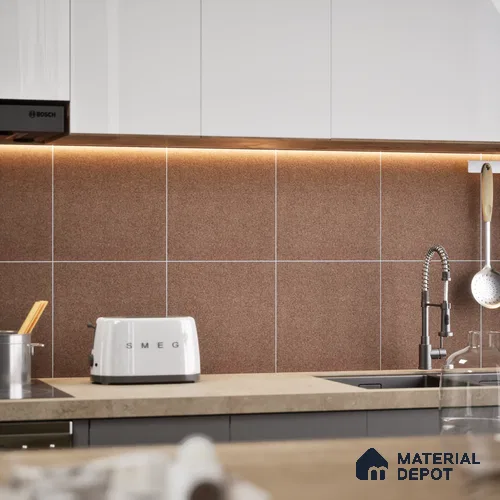 Plain Floor & Wall Tile TL 05446 Jewel Frosted Wenge 1 ft x 1 ft Ceramic Matte Finish - 7.5 mm | Suitable for Bathroom, Terrace & Balcony