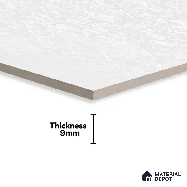 Punch Floor & Wall Tile TL 06136 B Rock Lapatto Bianco 4 ft x 2 ft | Lappato Matte Finish Full Body Vitrified Tile - 9 mm | Ideal For Living Room, Bedroom, Bathroom, Kitchen (Sample)