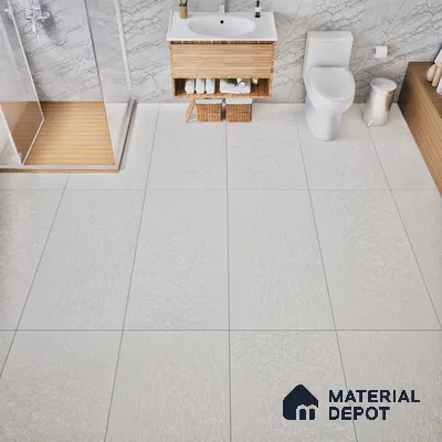 Punch Floor & Wall Tile TL 06136 B Rock Lapatto Bianco 4 ft x 2 ft | Lappato Matte Finish Full Body Vitrified Tile - 9 mm | Ideal For Living Room, Bedroom, Bathroom, Kitchen (Sample)