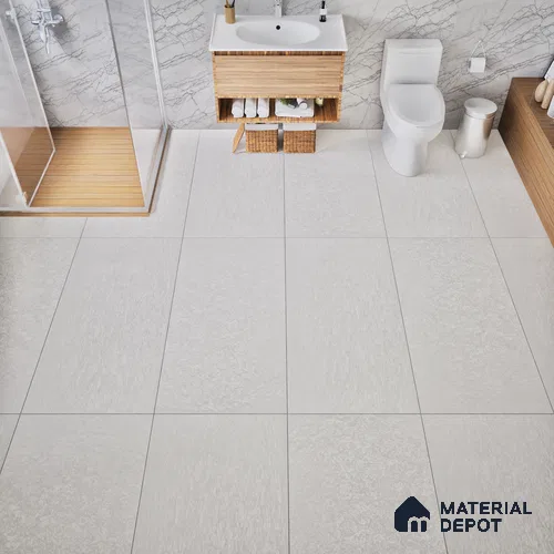 Punch Floor & Wall Tile TL 06136 B Rock Lapatto Bianco 4 ft x 2 ft | Lappato Matte Finish Full Body Vitrified Tile - 9 mm | Ideal For Living Room, Bedroom, Bathroom, Kitchen