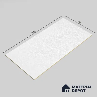 Punch Floor & Wall Tile TL 06136 B Rock Lapatto Bianco 4 ft x 2 ft | Lappato Matte Finish Full Body Vitrified Tile - 9 mm | Ideal For Living Room, Bedroom, Bathroom, Kitchen (Sample)