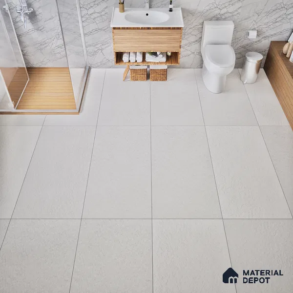Punch Floor & Wall Tile TL 06136 C Rock Natural Bianco 4 ft x 2 ft | Rock Matte Finish Full Body Vitrified Tile - 9 mm | Ideal For Living Room, Bedroom, Bathroom, Kitchen (Sample)