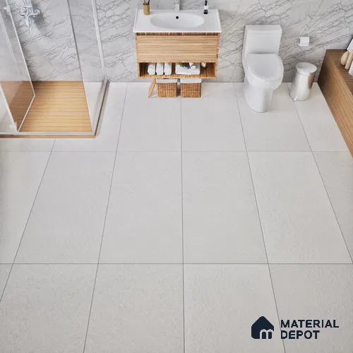 Punch Floor & Wall Tile TL 06136 C Rock Natural Bianco 4 ft x 2 ft | Rock Matte Finish Full Body Vitrified Tile - 9 mm | Ideal For Living Room, Bedroom, Bathroom, Kitchen