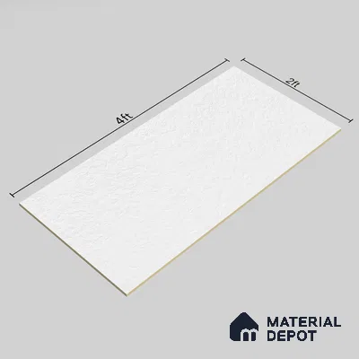 Punch Floor & Wall Tile TL 06136 C Rock Natural Bianco 4 ft x 2 ft | Rock Matte Finish Full Body Vitrified Tile - 9 mm | Ideal For Living Room, Bedroom, Bathroom, Kitchen (Sample)
