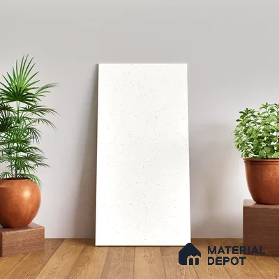 Terrazzo Floor & Wall Tile TL 06136 D S&P Bianco 4 ft x 2 ft Vitrified Matte Finish - 9 mm | Ideal For Living Room, Bedroom, Bathroom, Kitchen (Sample)