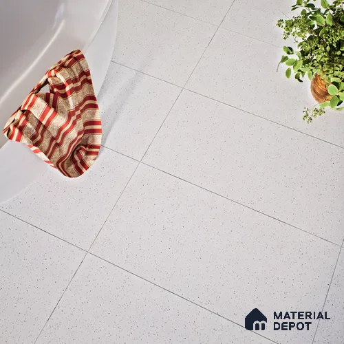 Terrazzo Floor & Wall Tile TL 06136 D S&P Bianco 4 ft x 2 ft Vitrified Matte Finish - 9 mm | Ideal For Living Room, Bedroom, Bathroom, Kitchen
