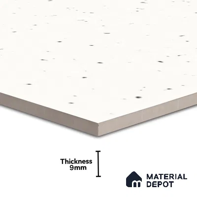 Terrazzo Floor & Wall Tile TL 06136 E S&P Bianco 4 ft x 2 ft Vitrified Glossy Finish - 9 mm | Ideal For Living Room, Bedroom, Bathroom, Kitchen (Sample)