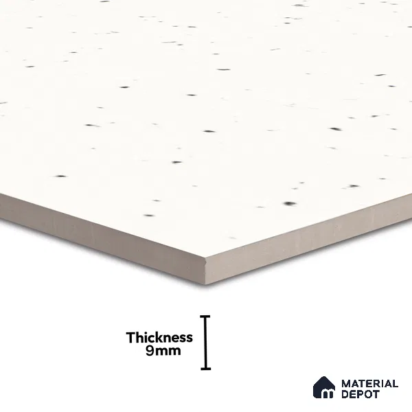Terrazzo Floor & Wall Tile TL 06136 E S&P Bianco 4 ft x 2 ft Vitrified Glossy Finish - 9 mm | Ideal For Living Room, Bedroom, Bathroom, Kitchen (Sample)