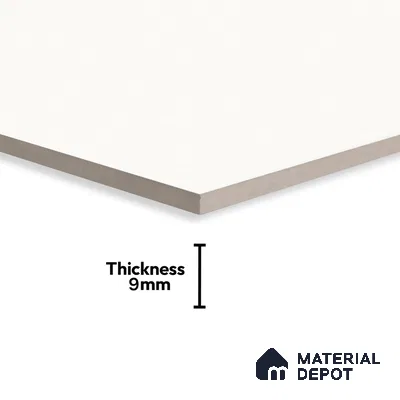 Plain Floor & Wall Tile TL 06136 Bianco Plain Plain 4 ft x 2 ft Vitrified Matte Finish - 9 mm | Ideal For Living Room, Bedroom, Bathroom, Kitchen