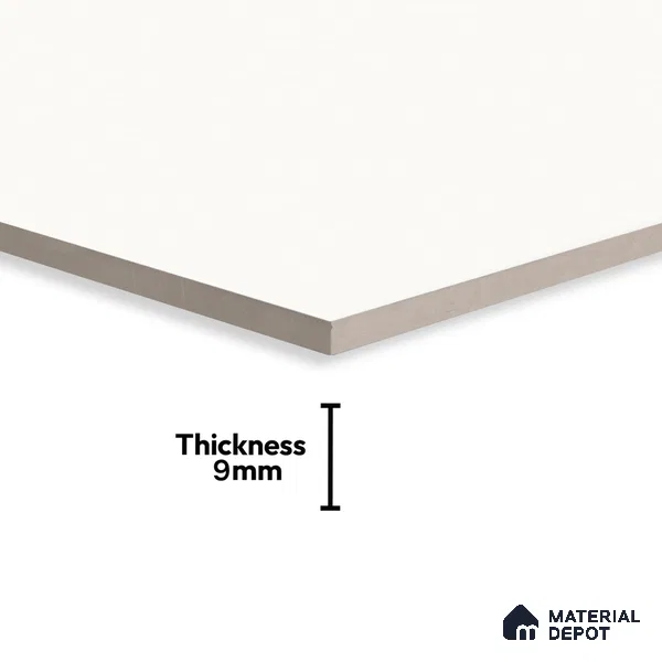 Plain Floor & Wall Tile TL 06136 Bianco Plain Plain 4 ft x 2 ft Vitrified Matte Finish - 9 mm | Ideal For Living Room, Bedroom, Bathroom, Kitchen