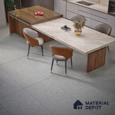Punch Floor & Wall Tile TL 06137 B Rock Lapatto Grey 4 ft x 2 ft | Lappato Matte Finish Full Body Vitrified Tile - 9 mm | Ideal For Living Room, Bedroom, Bathroom, Kitchen (Sample)