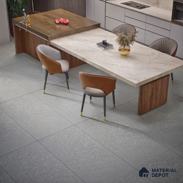 Punch Floor & Wall Tile TL 06137 B Rock Lapatto Grey 4 ft x 2 ft | Lappato Matte Finish Full Body Vitrified Tile - 9 mm | Ideal For Living Room, Bedroom, Bathroom, Kitchen (Sample)