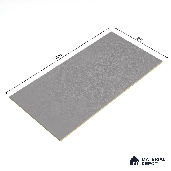 Punch Floor & Wall Tile TL 06137 B Rock Lapatto Grey 4 ft x 2 ft | Lappato Matte Finish Full Body Vitrified Tile - 9 mm | Ideal For Living Room, Bedroom, Bathroom, Kitchen (Sample)