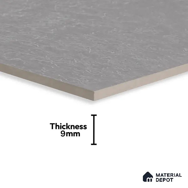 Punch Floor & Wall Tile TL 06137 C Rock Natural Grey 4 ft x 2 ft | Rock Matte Finish Full Body Vitrified Tile - 9 mm | Ideal For Living Room, Bedroom, Bathroom, Kitchen