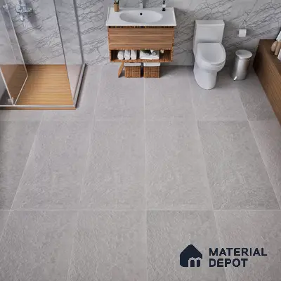 Punch Floor & Wall Tile TL 06137 C Rock Natural Grey 4 ft x 2 ft | Rock Matte Finish Full Body Vitrified Tile - 9 mm | Ideal For Living Room, Bedroom, Bathroom, Kitchen