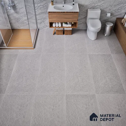 Punch Floor & Wall Tile TL 06137 C Rock Natural Grey 4 ft x 2 ft | Rock Matte Finish Full Body Vitrified Tile - 9 mm | Ideal For Living Room, Bedroom, Bathroom, Kitchen