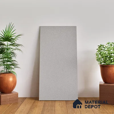 Terrazzo Floor & Wall Tile TL 06137 D S&P Grey 4 ft x 2 ft Vitrified Matte Finish - 9 mm | Ideal For Living Room, Bedroom, Bathroom, Kitchen
