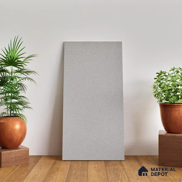 Terrazzo Floor & Wall Tile TL 06137 D S&P Grey 4 ft x 2 ft Vitrified Matte Finish - 9 mm | Ideal For Living Room, Bedroom, Bathroom, Kitchen