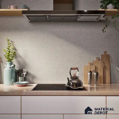 Terrazzo Floor & Wall Tile TL 06137 D S&P Grey 4 ft x 2 ft Vitrified Matte Finish - 9 mm | Ideal For Living Room, Bedroom, Bathroom, Kitchen