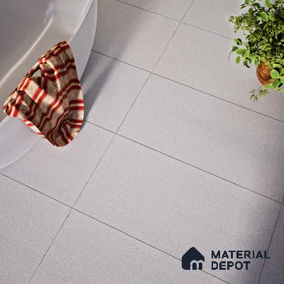 Terrazzo Floor & Wall Tile TL 06137 D S&P Grey 4 ft x 2 ft Vitrified Matte Finish - 9 mm | Ideal For Living Room, Bedroom, Bathroom, Kitchen