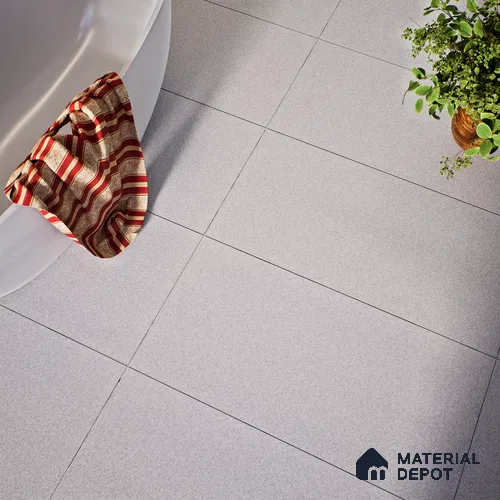 Terrazzo Floor & Wall Tile TL 06137 D S&P Grey 4 ft x 2 ft Vitrified Matte Finish - 9 mm | Ideal For Living Room, Bedroom, Bathroom, Kitchen