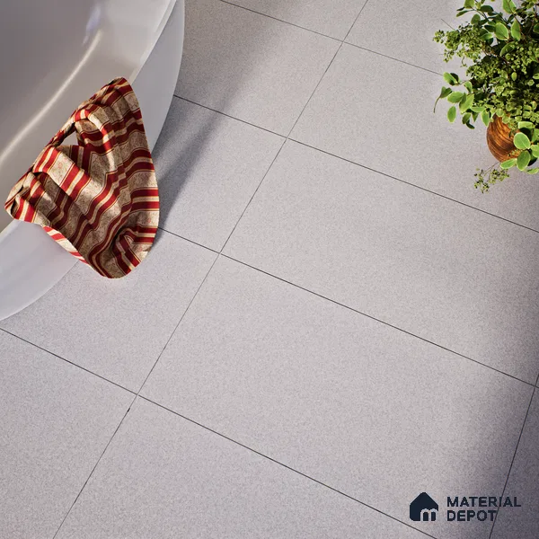 Terrazzo Floor & Wall Tile TL 06137 D S&P Grey 4 ft x 2 ft Vitrified Matte Finish - 9 mm | Ideal For Living Room, Bedroom, Bathroom, Kitchen