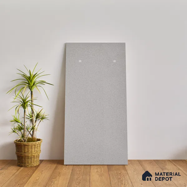 Terrazzo Floor & Wall Tile TL 06137 E S&P Grey 4 ft x 2 ft Vitrified Glossy Finish - 9 mm | Ideal For Living Room, Bedroom, Bathroom, Kitchen (Sample)