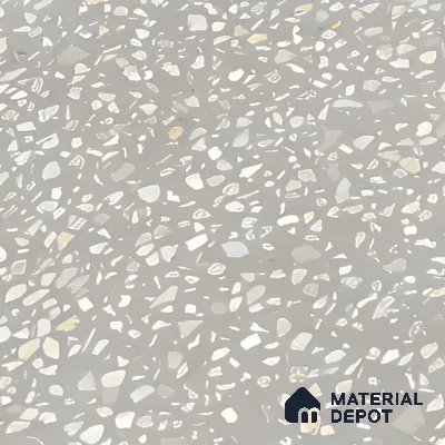 Terrazzo Floor & Wall Tile TL 06137 F Terrazzo Grey 4 ft x 2 ft Vitrified Matte Finish - 9 mm | Ideal For Living Room, Bedroom, Bathroom, Kitchen (Sample)