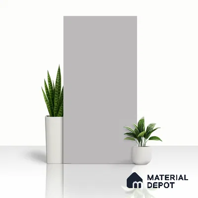Plain Floor & Wall Tile TL 06137 Grey Plain 4 ft x 2 ft Vitrified Matte Finish - 9 mm | Ideal For Living Room, Bedroom, Bathroom, Kitchen