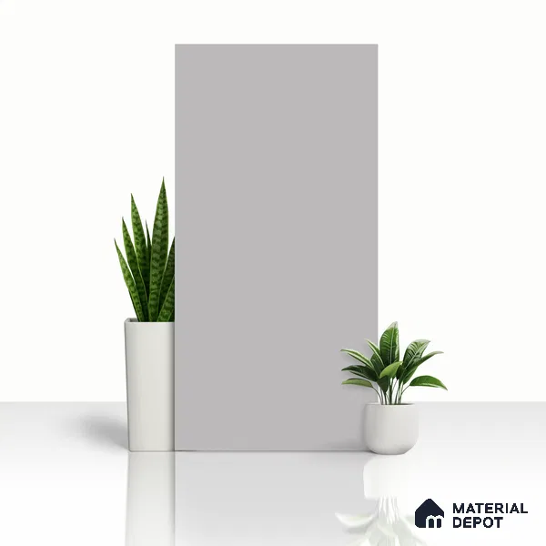 Plain Floor & Wall Tile TL 06137 Grey Plain 4 ft x 2 ft Vitrified Matte Finish - 9 mm | Ideal For Living Room, Bedroom, Bathroom, Kitchen