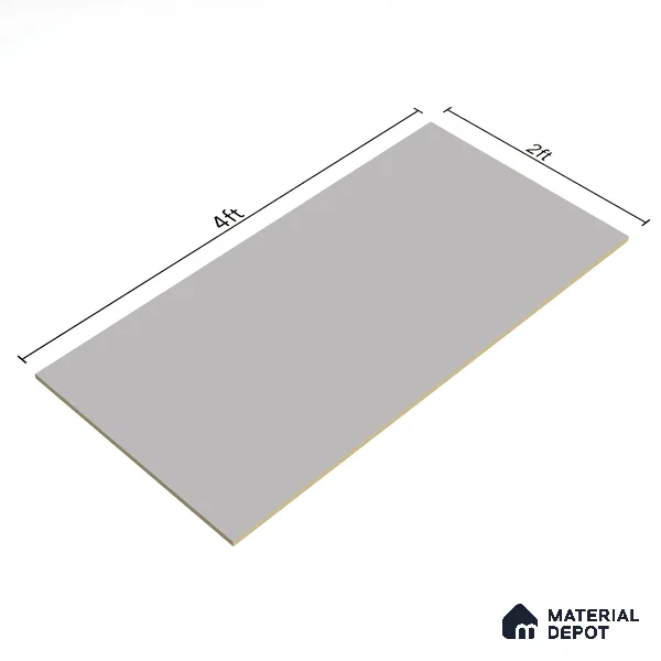 Plain Floor & Wall Tile TL 06137 Grey Plain 4 ft x 2 ft Vitrified Matte Finish - 9 mm | Ideal For Living Room, Bedroom, Bathroom, Kitchen