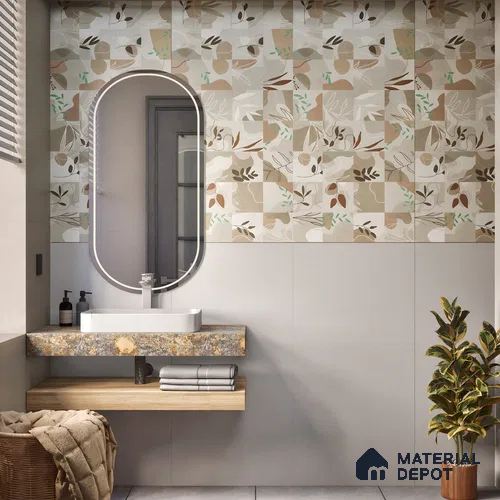 Plain Floor & Wall Tile TL 06137 Grey Plain 4 ft x 2 ft Vitrified Matte Finish - 9 mm | Ideal For Living Room, Bedroom, Bathroom, Kitchen