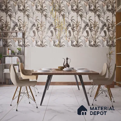 Plain Floor & Wall Tile TL 06137 Grey Plain 4 ft x 2 ft Vitrified Matte Finish - 9 mm | Ideal For Living Room, Bedroom, Bathroom, Kitchen