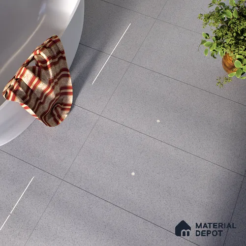 Terrazzo Floor & Wall Tile TL 06138 C S&P Grigio 4 ft x 2 ft Vitrified Glossy Finish - 9 mm | Ideal For Living Room, Bedroom, Bathroom, Kitchen
