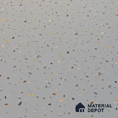 Terrazzo Floor & Wall Tile TL 06138 D Terrazzo Grigio 4 ft x 2 ft Vitrified Matte Finish - 9 mm | Ideal For Living Room, Bedroom, Bathroom, Kitchen (Sample)