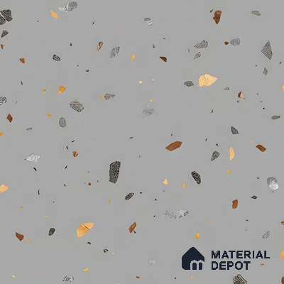 Terrazzo Floor & Wall Tile TL 06138 D Terrazzo Grigio 4 ft x 2 ft Vitrified Matte Finish - 9 mm | Ideal For Living Room, Bedroom, Bathroom, Kitchen (Sample)