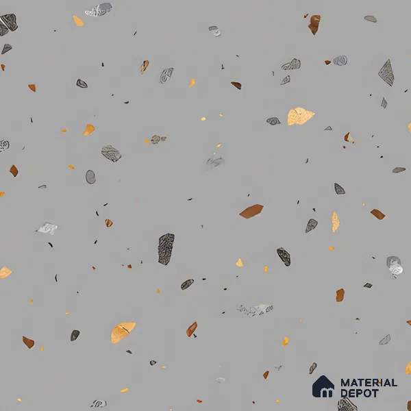 Terrazzo Floor & Wall Tile TL 06138 D Terrazzo Grigio 4 ft x 2 ft Vitrified Matte Finish - 9 mm | Ideal For Living Room, Bedroom, Bathroom, Kitchen (Sample)